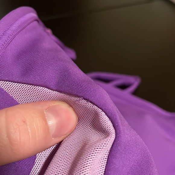 NIKE PURPLE RACER BACK SPORTS BRA WITH MESH DETAILING - Picture 7 of 8